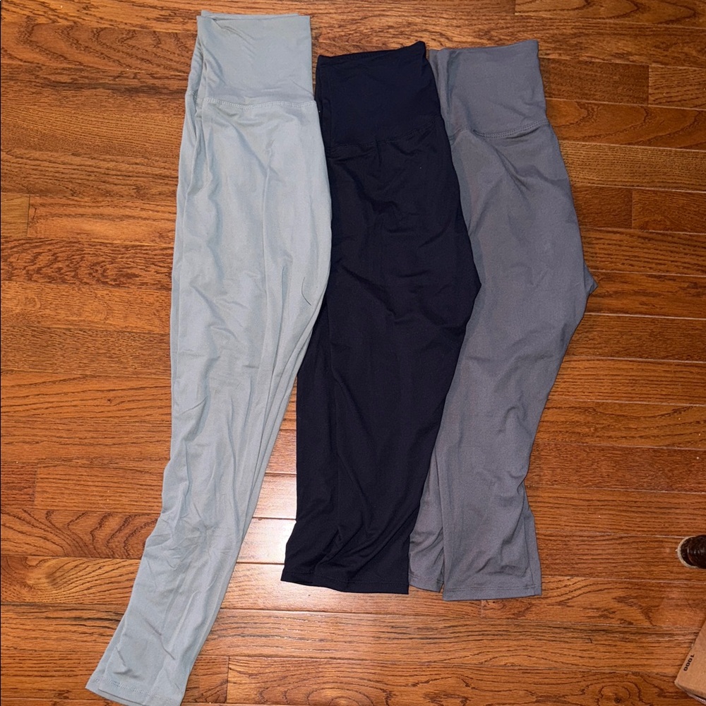 Viral butter soft Leggings Set - Black, Gray, and Light Gray